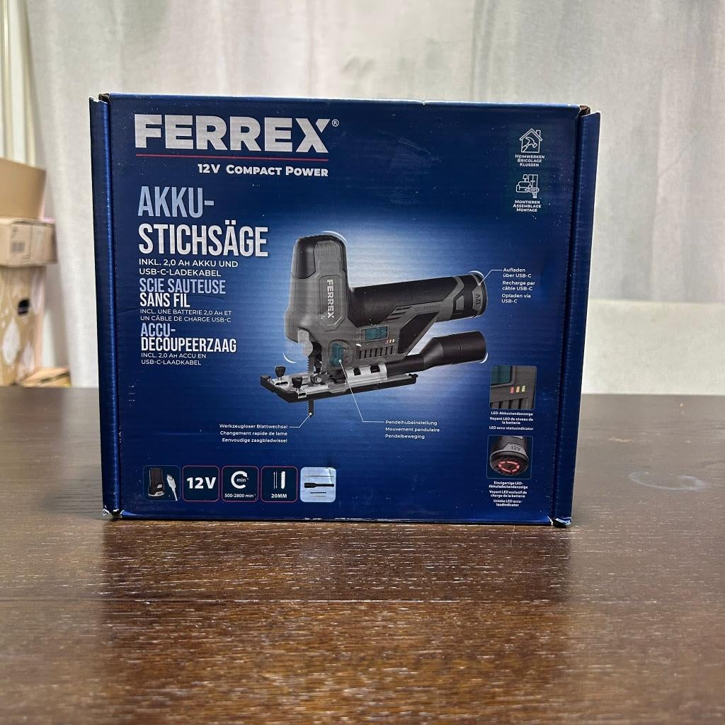 Accu Decoupeerzaag 12V Nieuw + Accu, FERREX, Decoupeerzaag, Nieuw, Ophalen of Verzenden