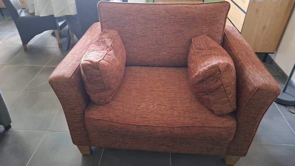 Fauteuil / loveseat ZO GOED ALS NIEUW, Ophalen, 75 tot 100 cm, Zo goed als nieuw, 100 tot 125 cm