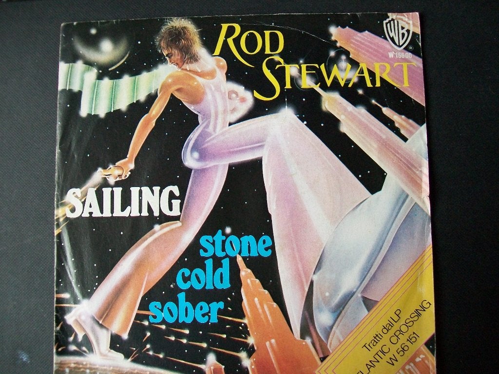 ROD STEWART met Sailing 7 inch in goede staat (1975 1977), 7 inch, Zo goed als nieuw, Pop, Beschermende buitenhoes