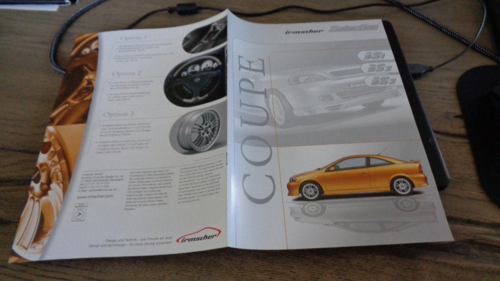 Folder  IRMSCHER  OPEL ASTRA COUPE, Verzenden, Nieuw, Overige merken