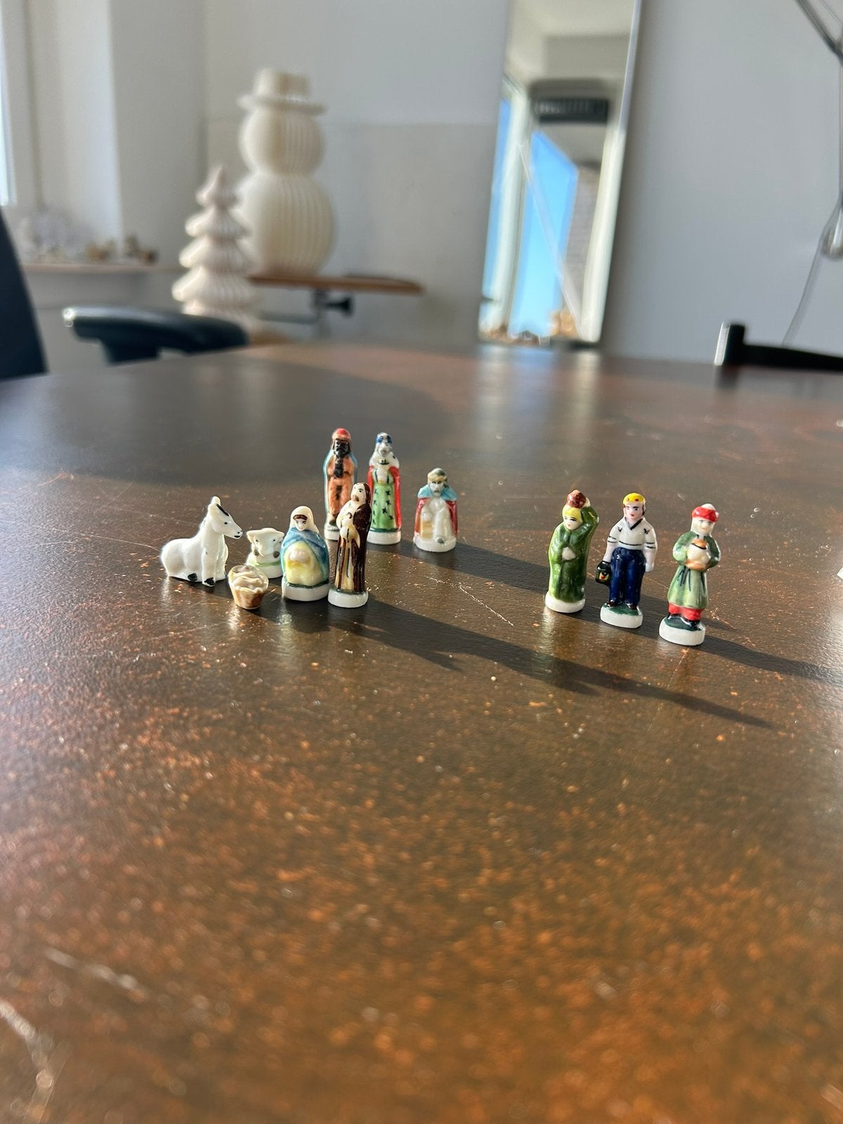 Bijzonder mini kerstgroepje feves, Ophalen of Verzenden, Gebruikt
