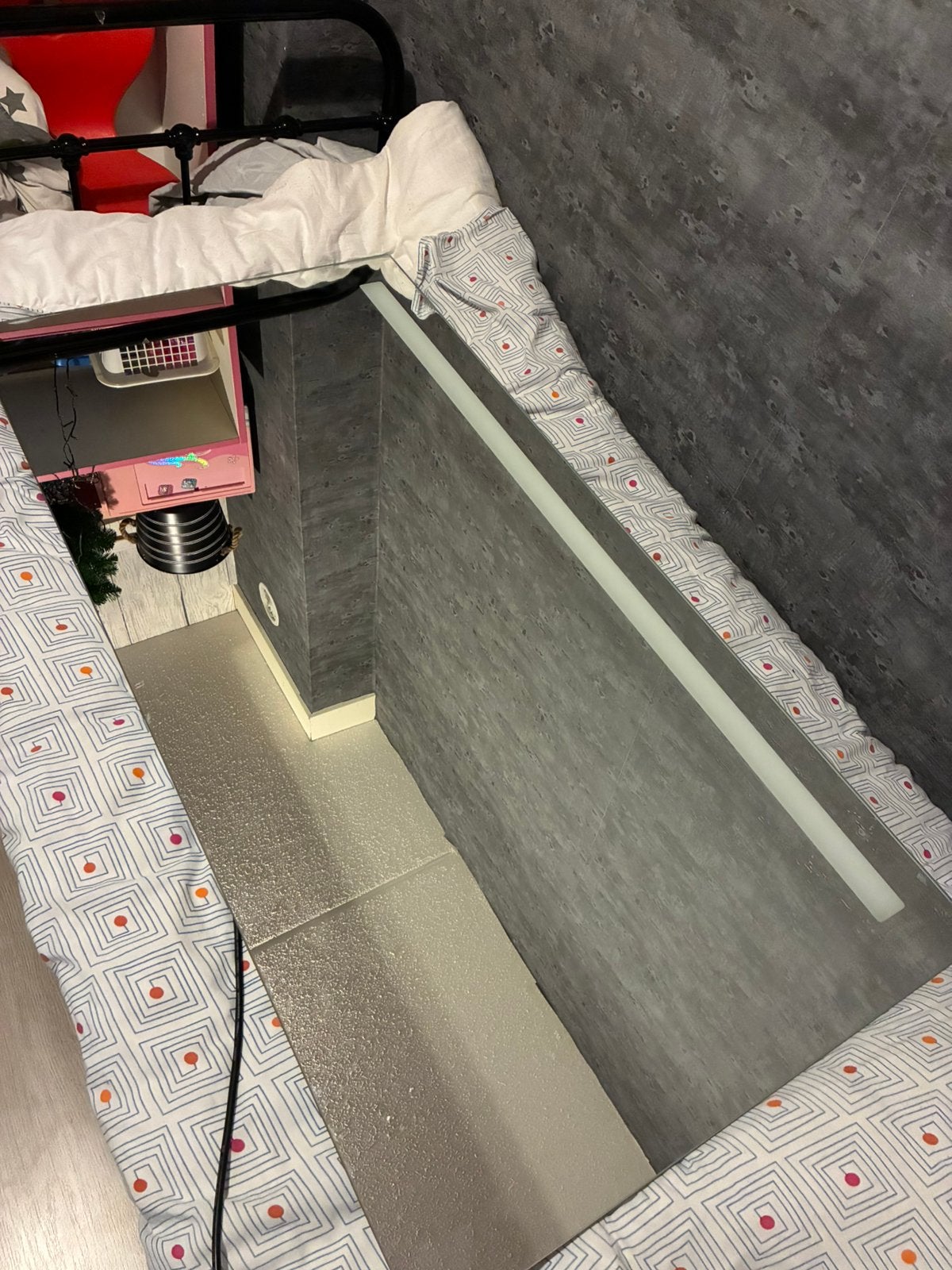 Badkamer spiegel met anti condens en verlichting, Ophalen, 100 tot 150 cm, Overige typen, Zo goed als nieuw