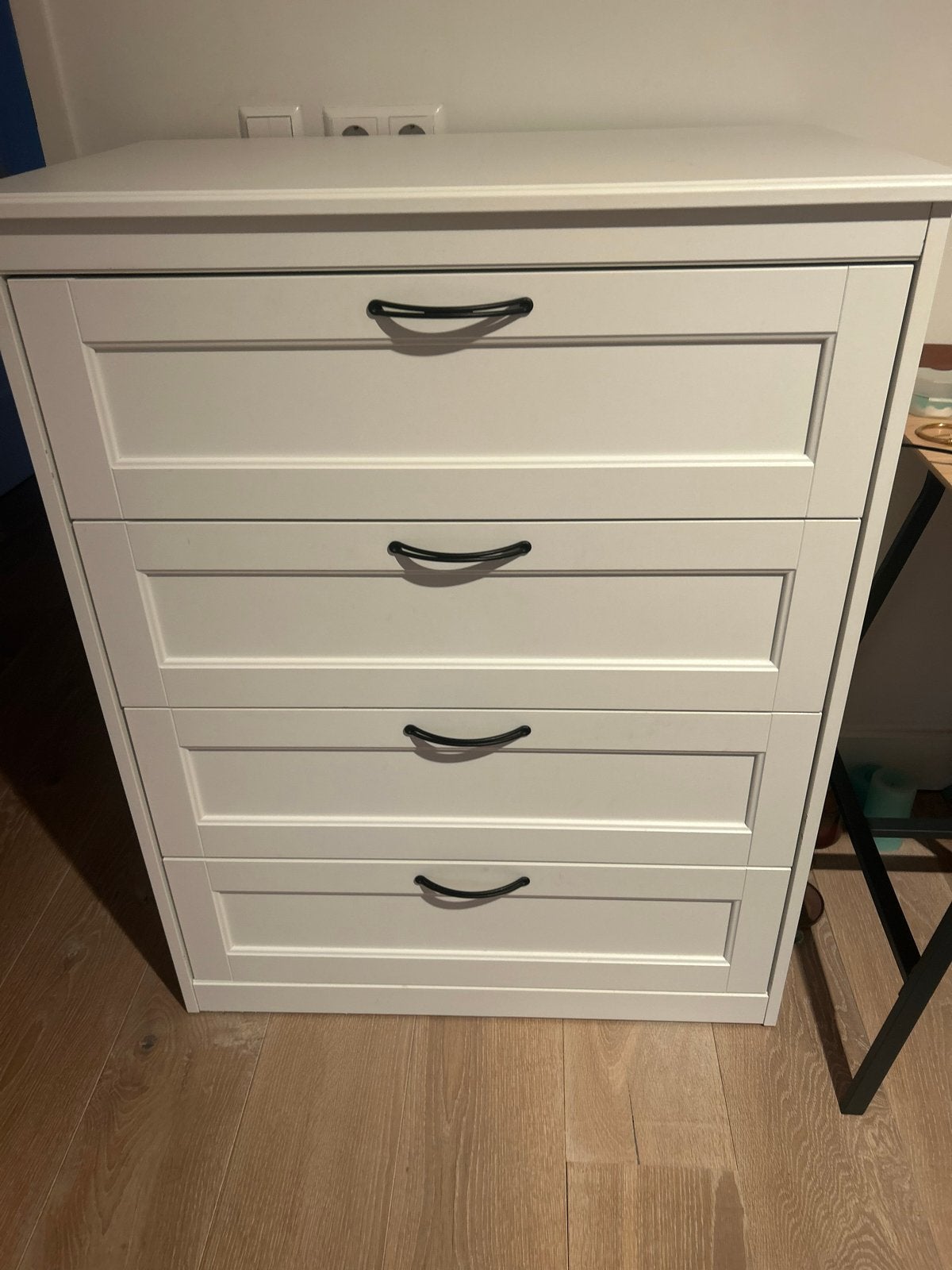 IKEA Songesand ladekast met 4 lades - Wit, Ophalen, Gebruikt, 100 tot 150 cm, 50 tot 100 cm