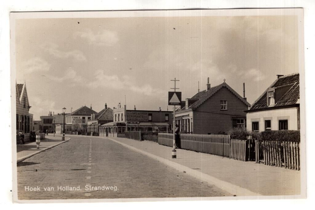 Hoek van Holland Strandweg ca 1940, Verzenden, 1920 tot 1940, Ongelopen, Zuid-Holland