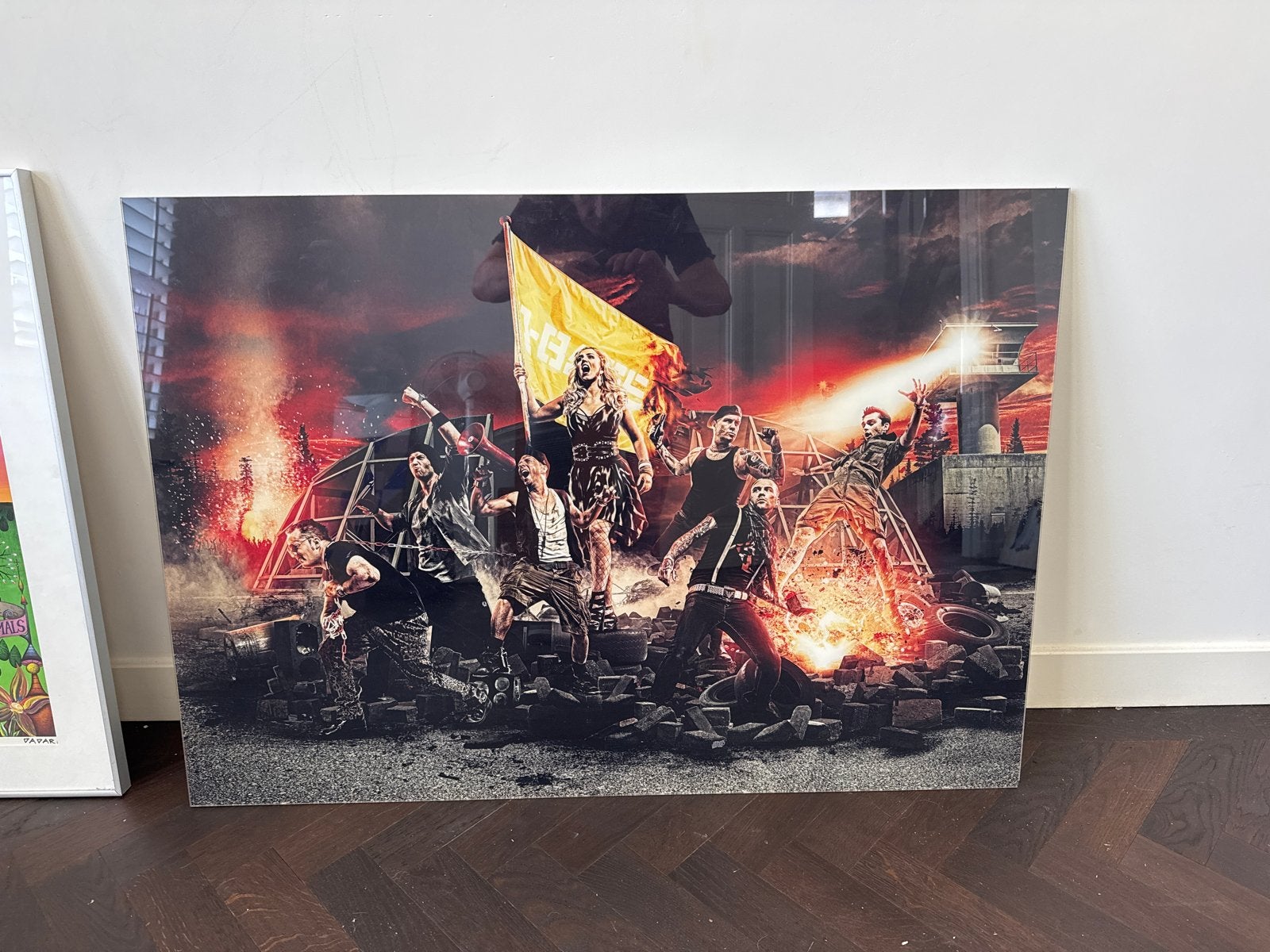 Groot kunstwerk van Q-base op alubond (zware kwaliteit), Ophalen