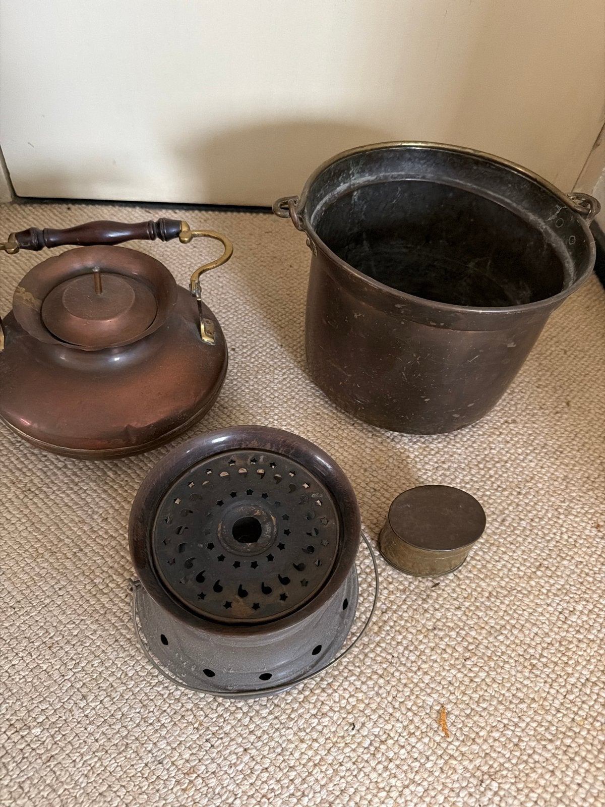 Antieke koperen en bronzen huishoudelijke artikelen, Ophalen of Verzenden, Koper