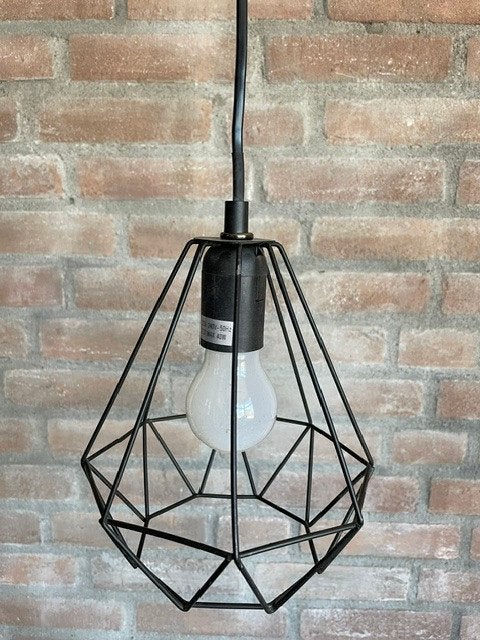 Moderne Metalen Plafond Hang Lamp (Draad staal), Ophalen of Verzenden, Metaal, Modern