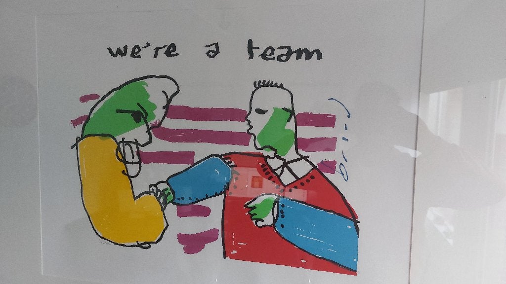We're a team zeefdruk Herman Brood, Ingelijst, Ophalen of Verzenden, Zeefdruk