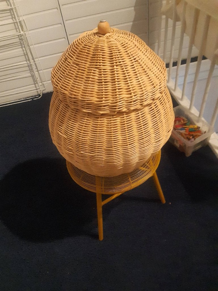 Rieten mand met deksel, Ophalen, Rechthoekig, Riet
