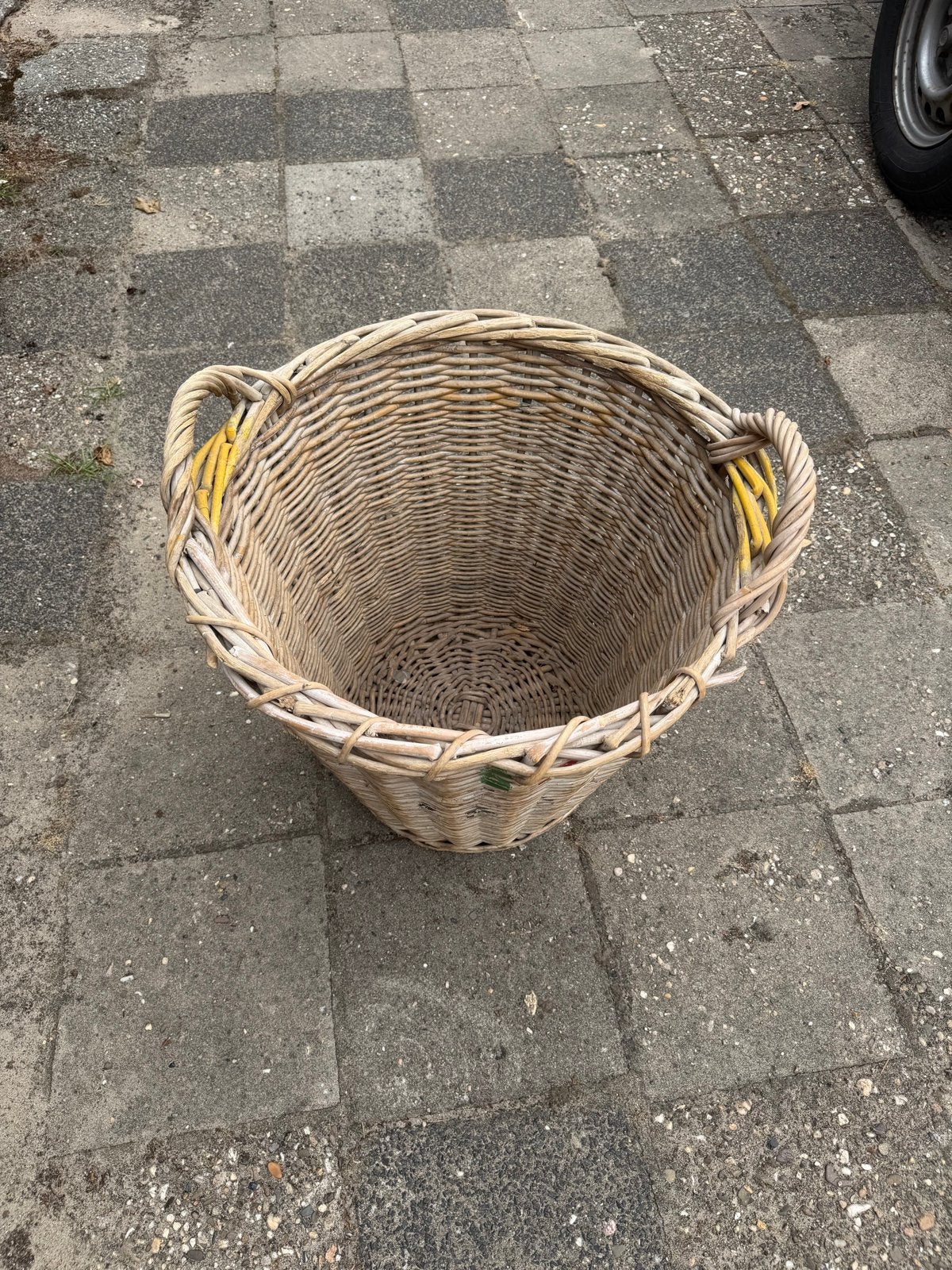 Rieten manden - 3 stuks of los te koop, Ophalen, Gebruikt, Gevlochten, Mand