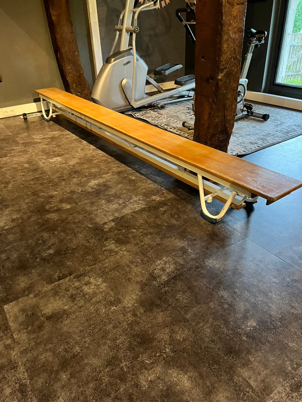 Bank gym vintage, Zo goed als nieuw, Minder dan 100 cm, Hout, Ophalen