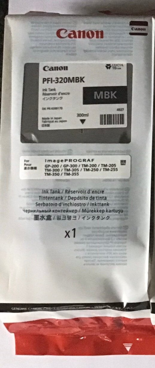 Canon cartridge, CANON cartridge PFI320-MKB, nieuw, Ophalen of Verzenden, Nieuw