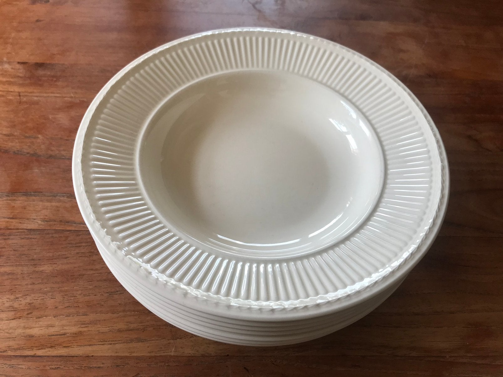 Wedgwood edme 6 diepe borden 22/23cm, Huis en Inrichting, Ophalen of Verzenden, Zo goed als nieuw, Bord(en), Wedgwood
