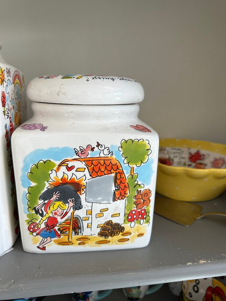 Blond koekjespotten, Gebruikt, Overige typen, Ophalen of Verzenden, Aardewerk