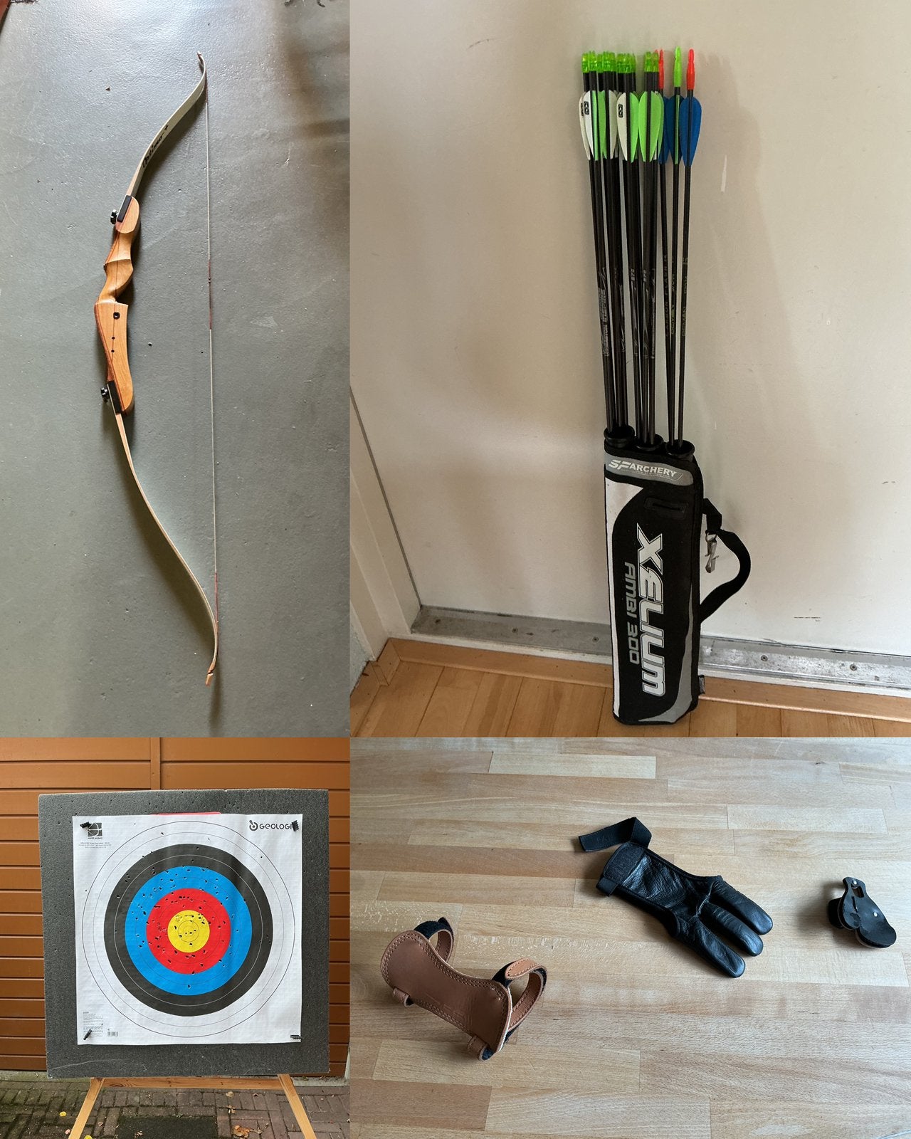 Recurve handboog Optimo+  met accessoires, Ophalen, Gebruikt, Recurveboog