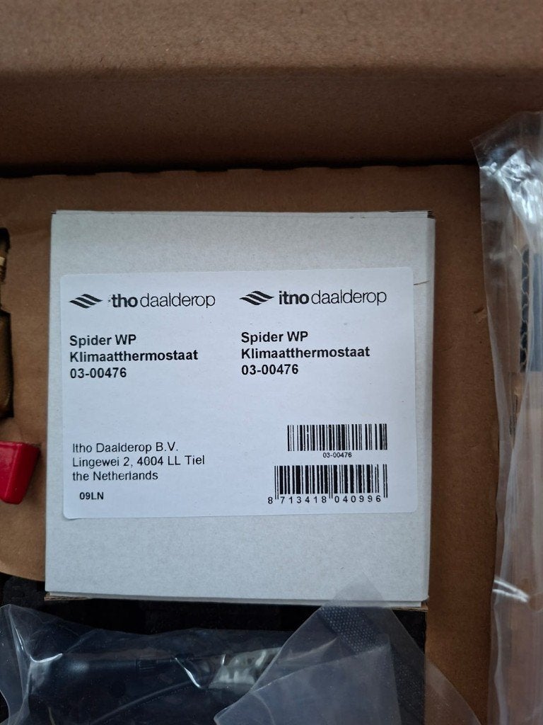 Nieuwe set Itho Daalderop Spider slimme thermostaat 03-00476, Ophalen of Verzenden, Slimme thermostaat, Nieuw
