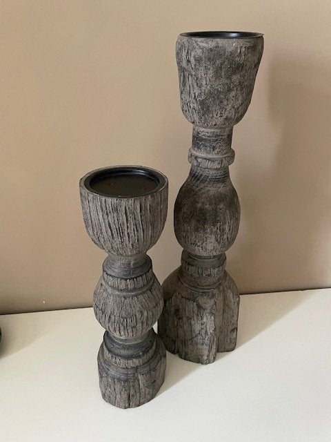 2 baluster kandelaars, Ophalen of Verzenden, Zo goed als nieuw