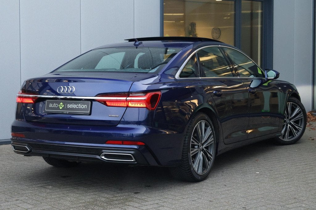 Audi A6 Limousine 50 TFSI e quattro S edition / B&O / Pano /, Auto's, Audi, Gebruikt, Euro 6, 4 cilinders, Blauw