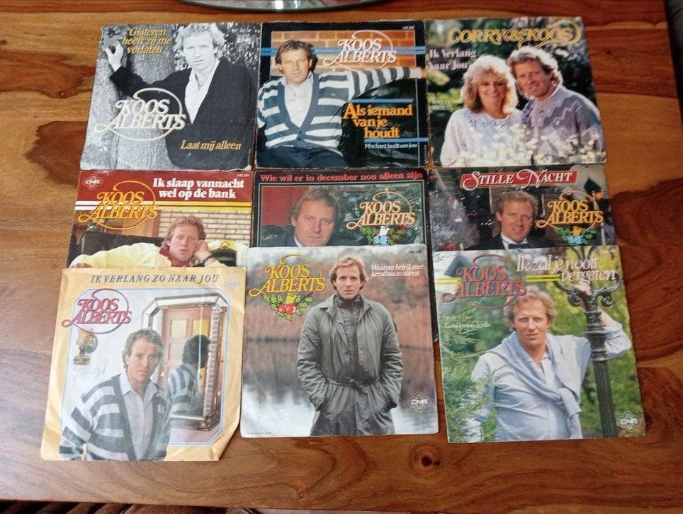 Koos Alberts Vinyl Singles Collectie - 9Stuks, Gebruikt, 7 inch, Ophalen of Verzenden, EP