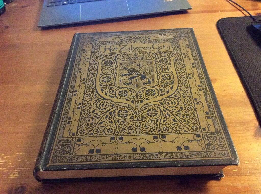 Het Zilveren Getij. gedenkboek 25-jarig huwelijk Wilhermina, Ophalen of Verzenden, Nederland, Tijdschrift of Boek
