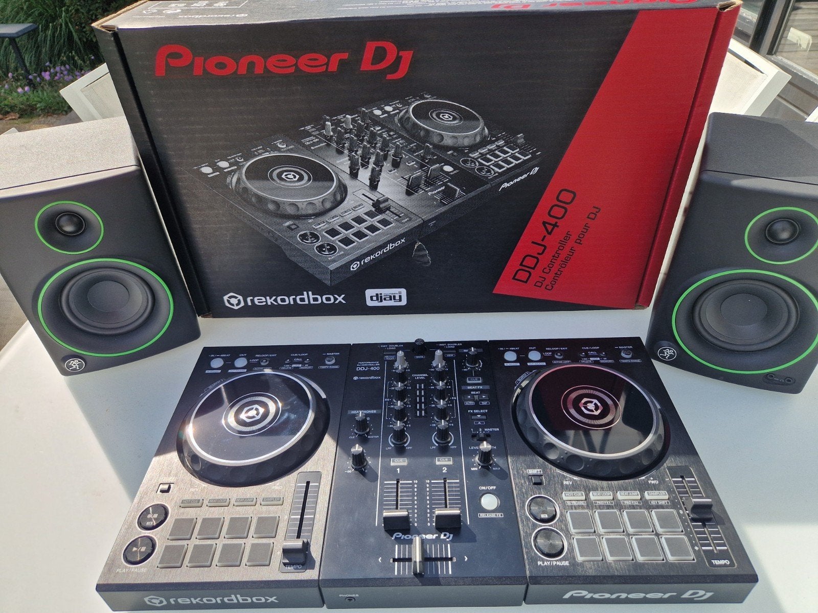 Pioneer DDJ-400 set met Mackie CR4 actieve studio monitoren, Ophalen of Verzenden, Zo goed als nieuw, Dj-set, Pioneer