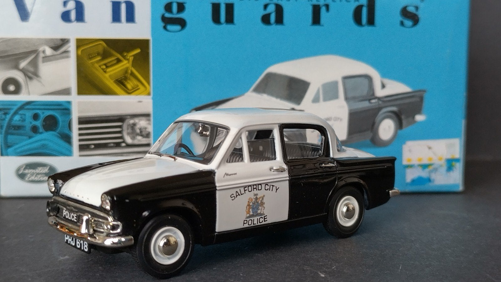 Hillman Minx Salford Police 1:43 Vanguards Pol, Hobby en Vrije tijd, Modelauto's | 1:43, Auto, ., Nieuw, Uk