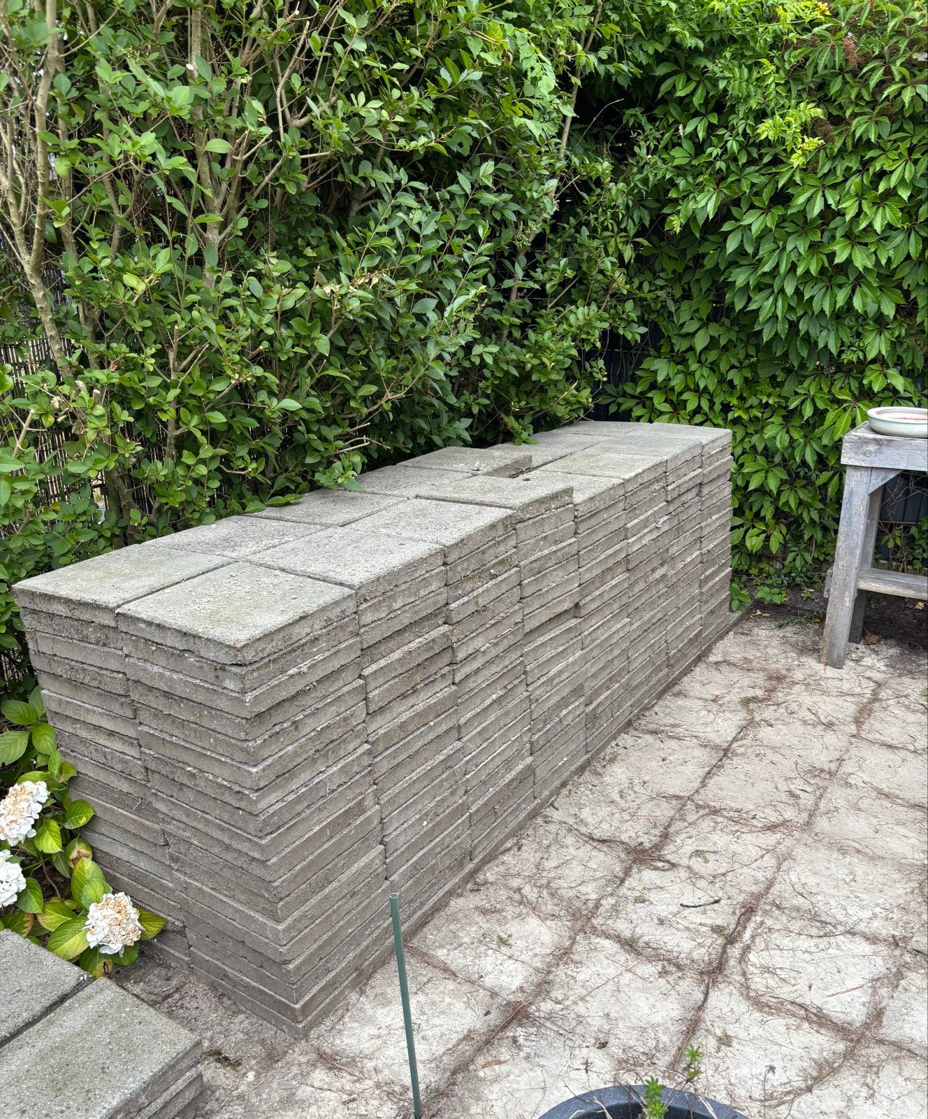 Stoeptegels - 400 stuks (42 m2), Ophalen, Gebruikt, 10 m² of meer, Beton