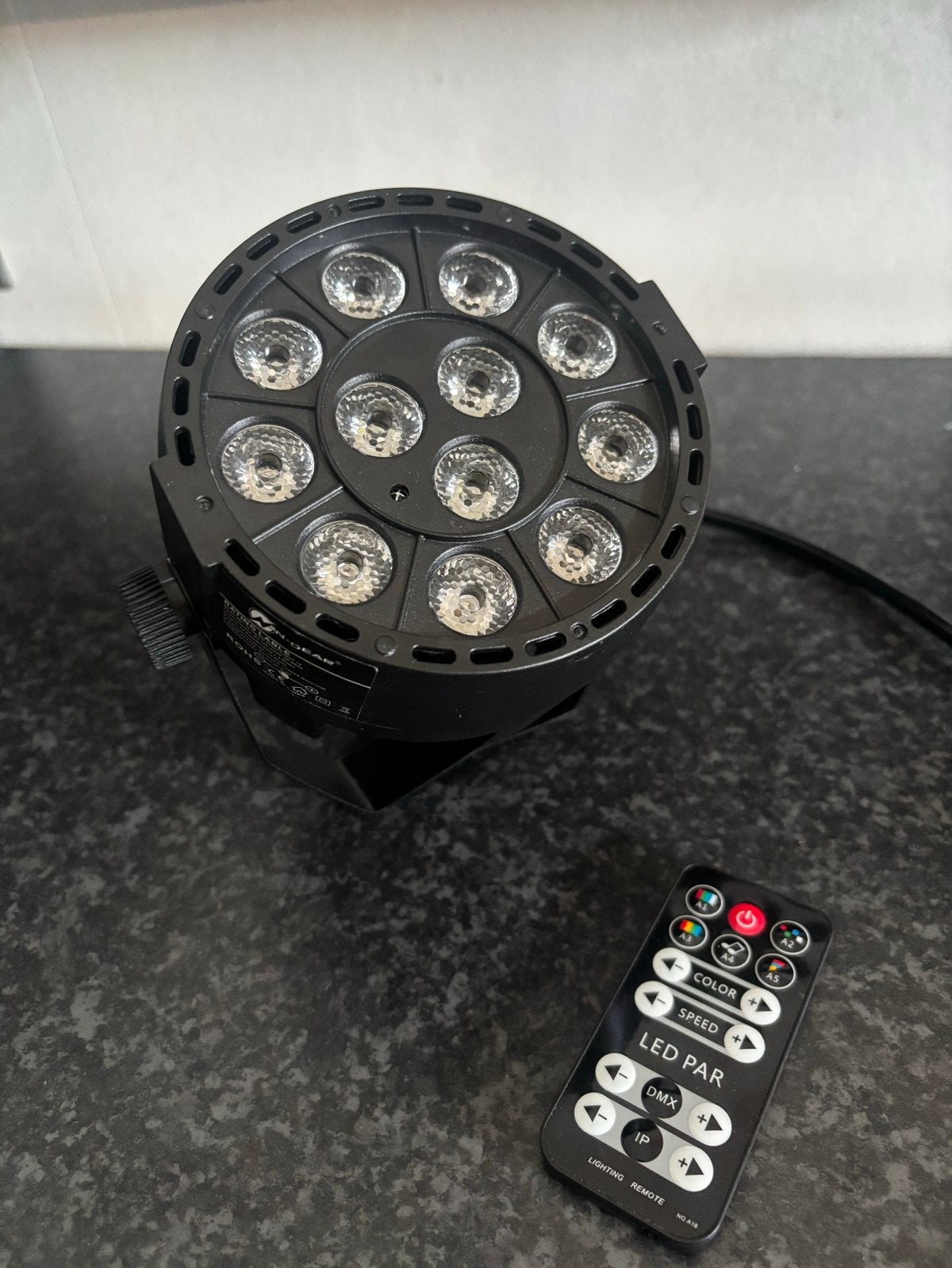 LED PAR Licht met Afstandsbediening - Feestverlichting, Ophalen, Zo goed als nieuw, Licht, Kleur