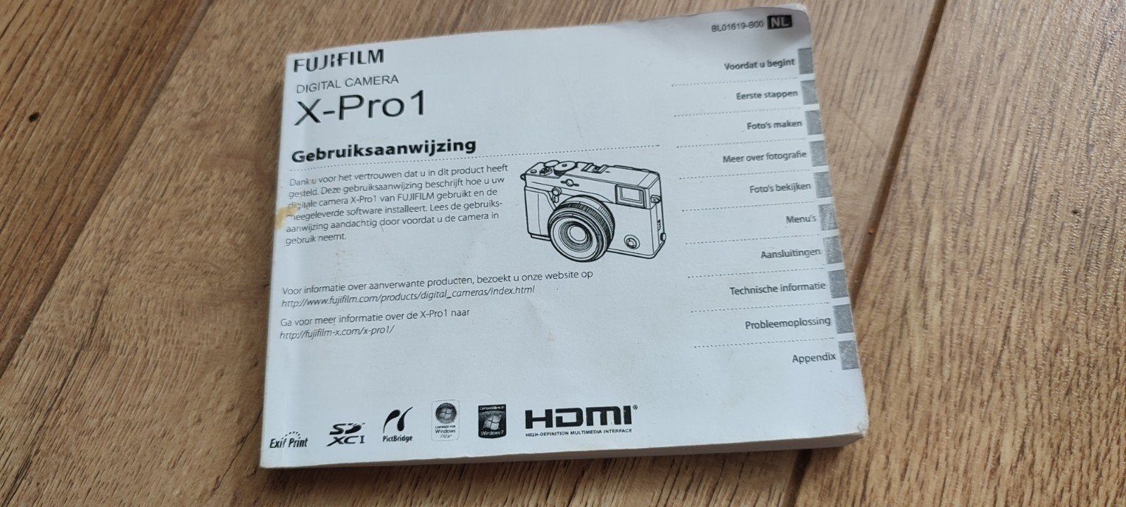 Handleiding Fujifilm  Camera X-Pro1, Auto diversen, Handleidingen en Instructieboekjes, Ophalen of Verzenden