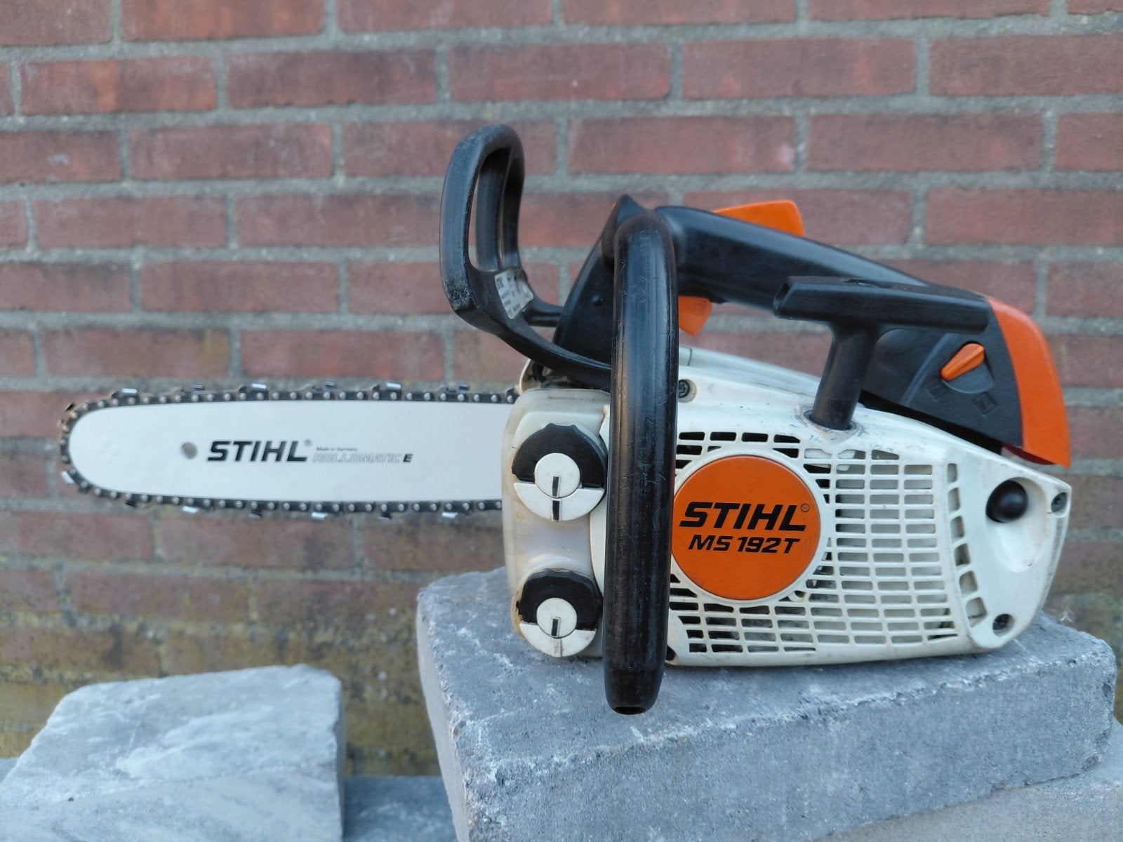 Stihl MS 192 T /MS192T Tophandle Snoeizaag compact en kracht, Ophalen, Gebruikt, 70 mm of meer, Kettingzaag