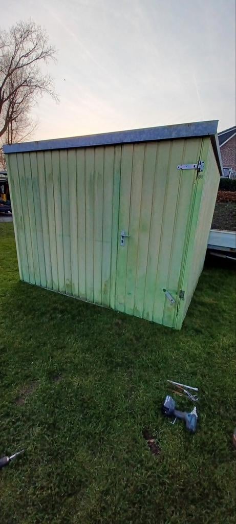 Zelfbouw schuur container tuinhuis gereedschapschuur, Ophalen, Gebruikt, Hout, Overige typen