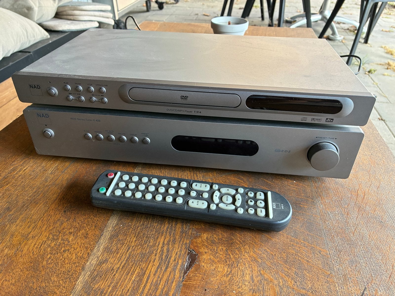 NAD Tuner, DVD speler en afstandsbediening - Alles in 1, Ophalen, Gebruikt, Dvd-speler, Overige merken