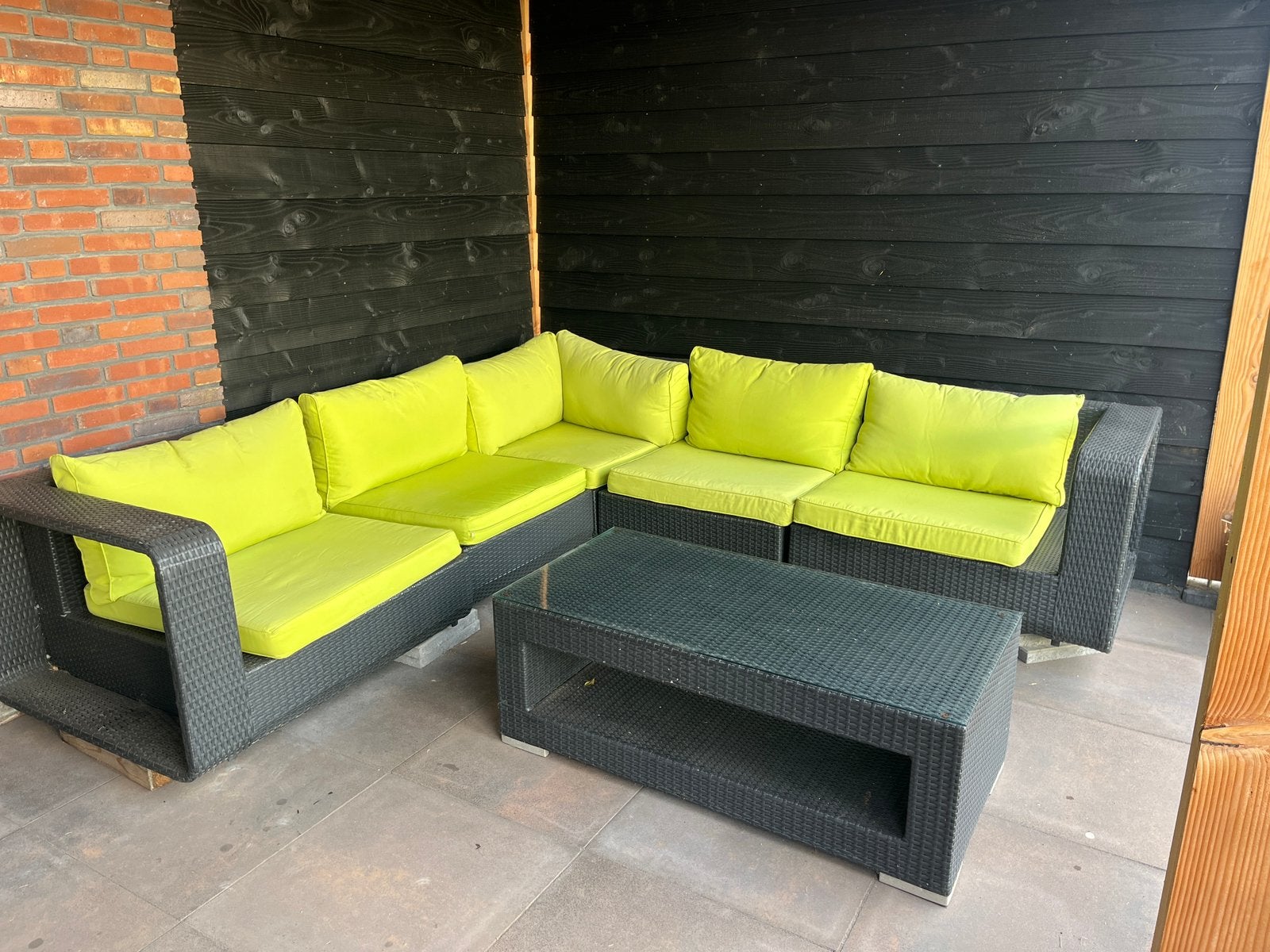 Loungeset, Tuin en Terras, Tuinsets en Loungesets, Ophalen, 5 zitplaatsen, Kunststof, Gebruikt