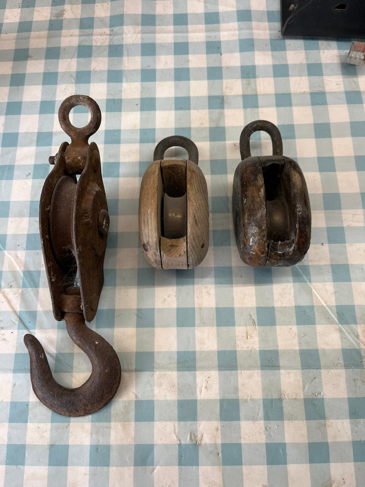 Hijs of takel katrollen, antiek vintage, Ophalen of Verzenden