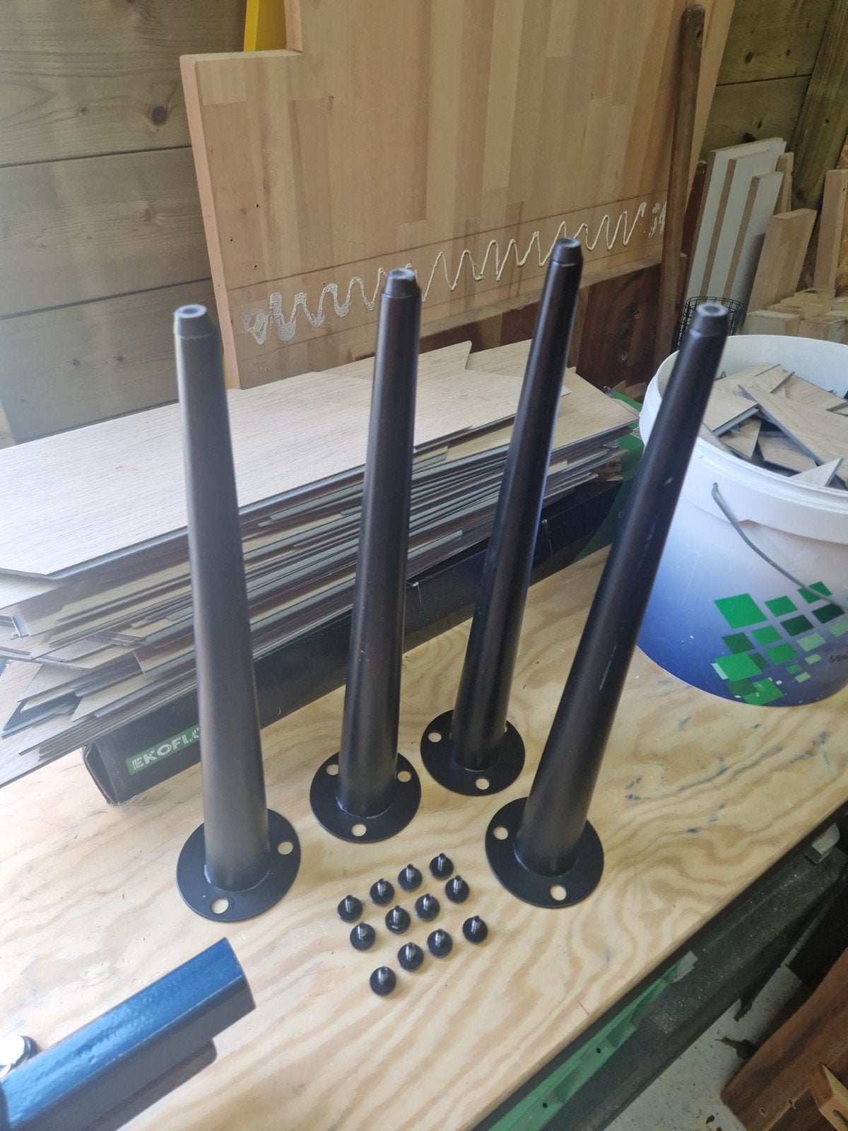 Set van 4 zwarte metalen tafelpoten 44 cm GRATIS, Ophalen, Tafelpoot, Minder dan 50 cm, Gebruikt
