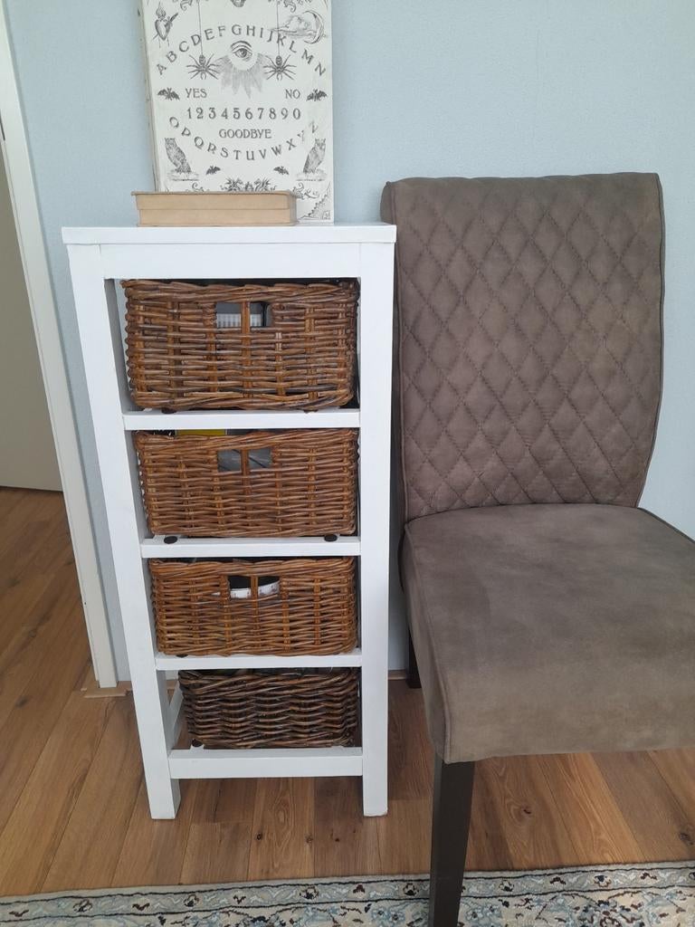 Ladekast met rieten manden - Zo goed als nieuw, Ophalen, Minder dan 50 cm, Overige materialen, 100 tot 150 cm