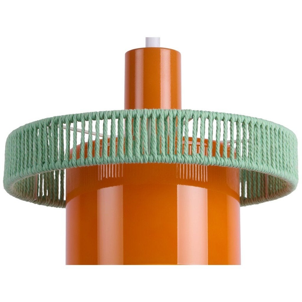 Leitmotiv Hanglamp Firenze Breed - Oranje/Groen, Metaal, Nieuw, Modern, Kleurrijk, Design, E27 (groot)