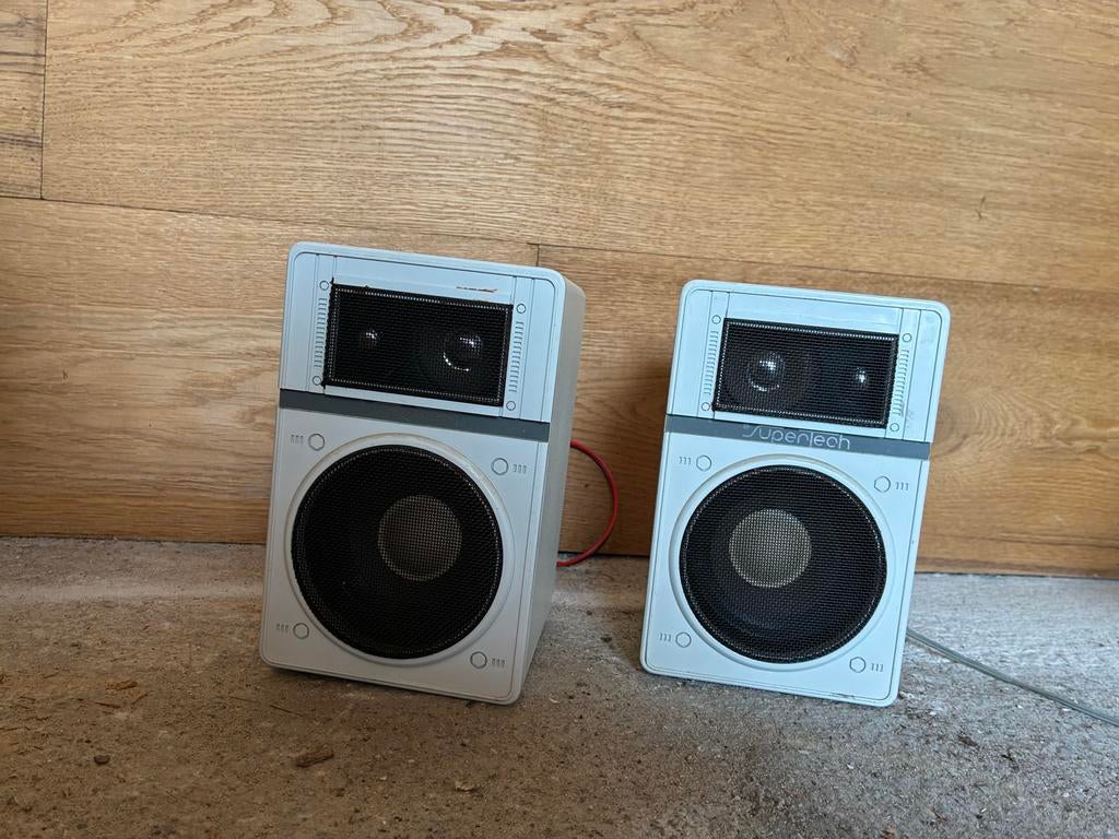Supertech Speakers - Vintage Set (50W Nom.), Audio, Tv en Foto, Gebruikt, Minder dan 60 watt, Front, Rear of Stereo speakers, Ophalen