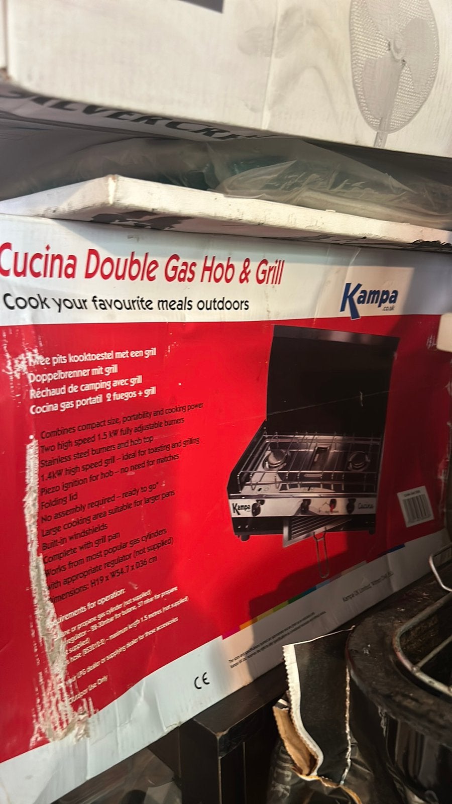 Kampa cucina doble gas hob & gril nieuw, Ophalen of Verzenden, Zo goed als nieuw