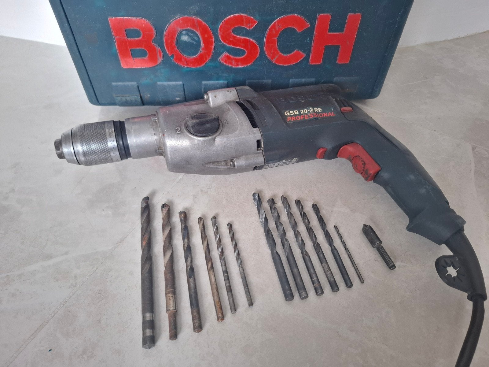 Bosch Professional GSB 2-20 RE klopboormachine, 800W + boren, Ophalen, Boor- en Schroefmachine, Variabele snelheid, Gebruikt