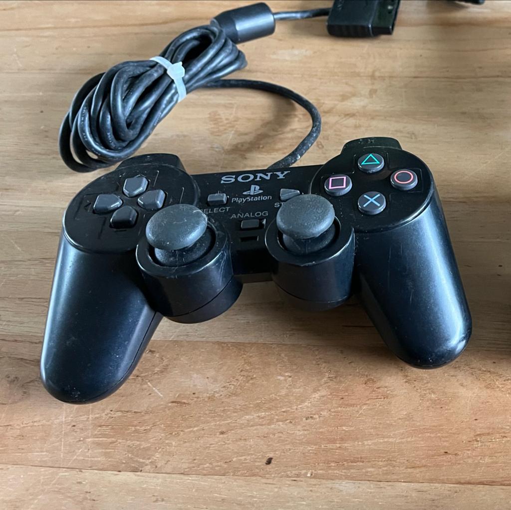 Sony PlayStation 2 Controller - Zwart, Bedraad, Ophalen of Verzenden, Gebruikt, Controller, PlayStation 2