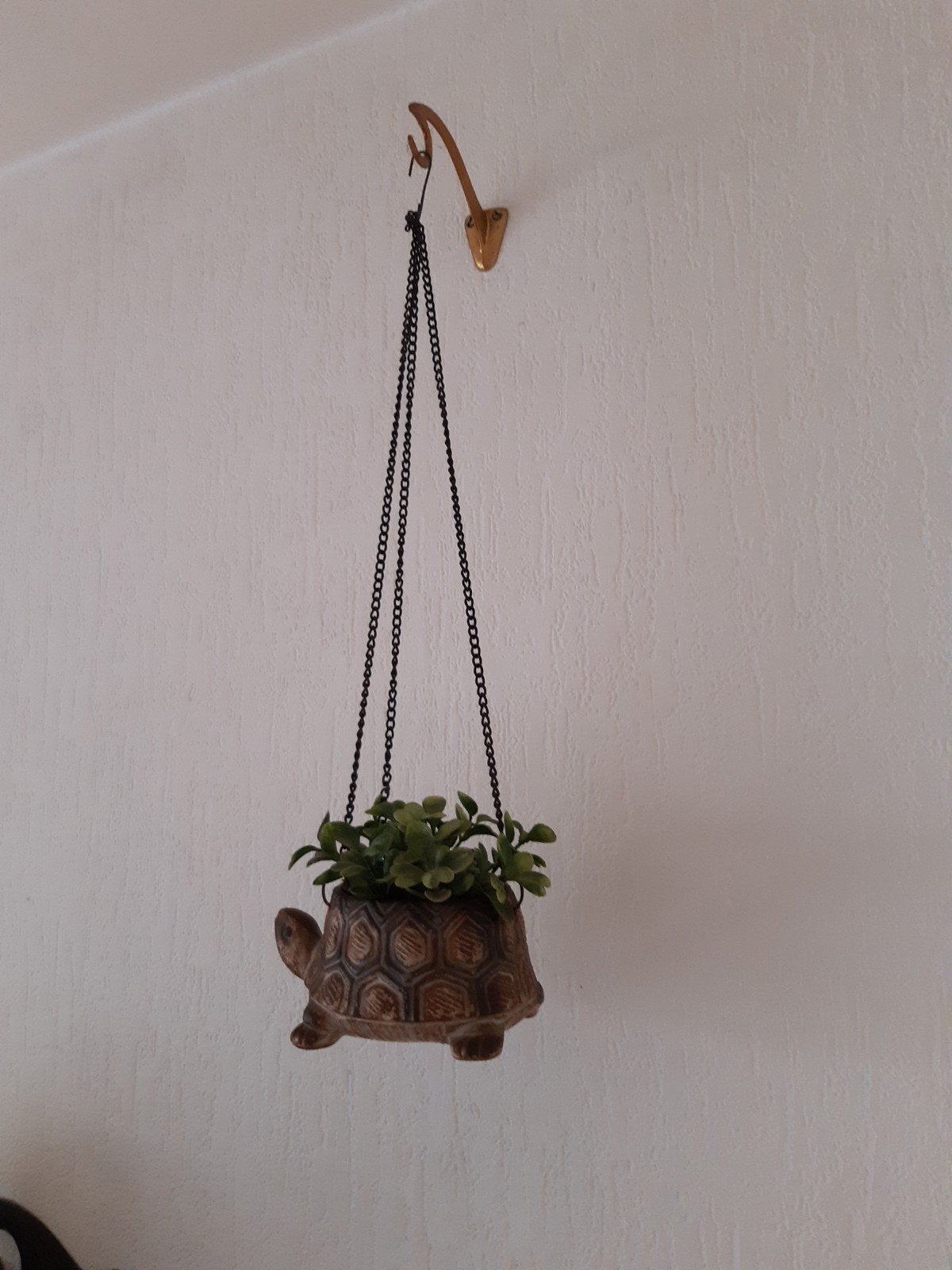 Leuke kunstplant in schildpad potje, hangend, Binnen, Groen, Kunstplant, Ophalen of Verzenden