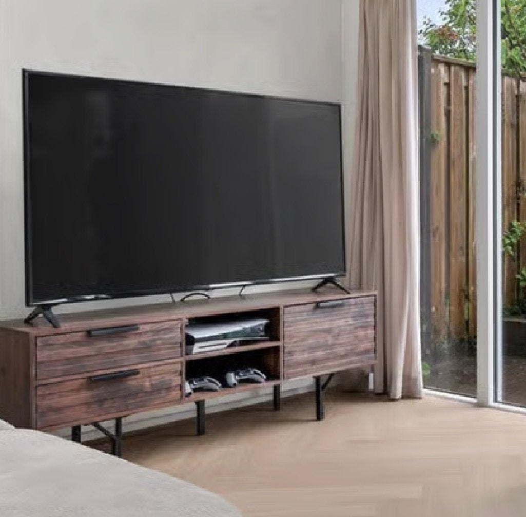 Walnoot tv kast - in perfecte staat, Ophalen, 100 tot 150 cm, Zo goed als nieuw, Minder dan 100 cm