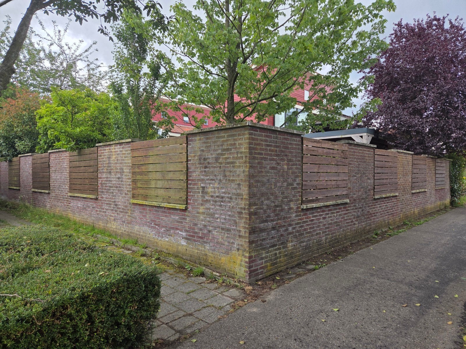 Gratis: schutting panelen 9 stuks, Ophalen, 6 meter of meer, Hout, 1 tot 2 meter
