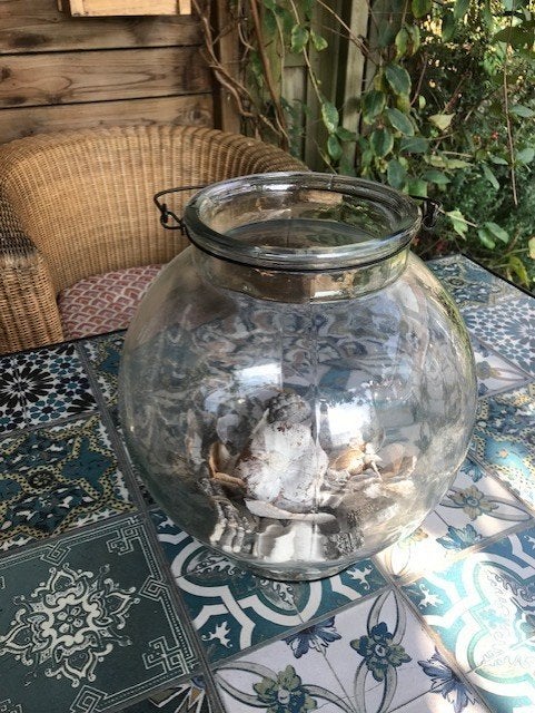 Glazen bol voor decoratie, Tuin en Terras, Ophalen of Verzenden, Zo goed als nieuw