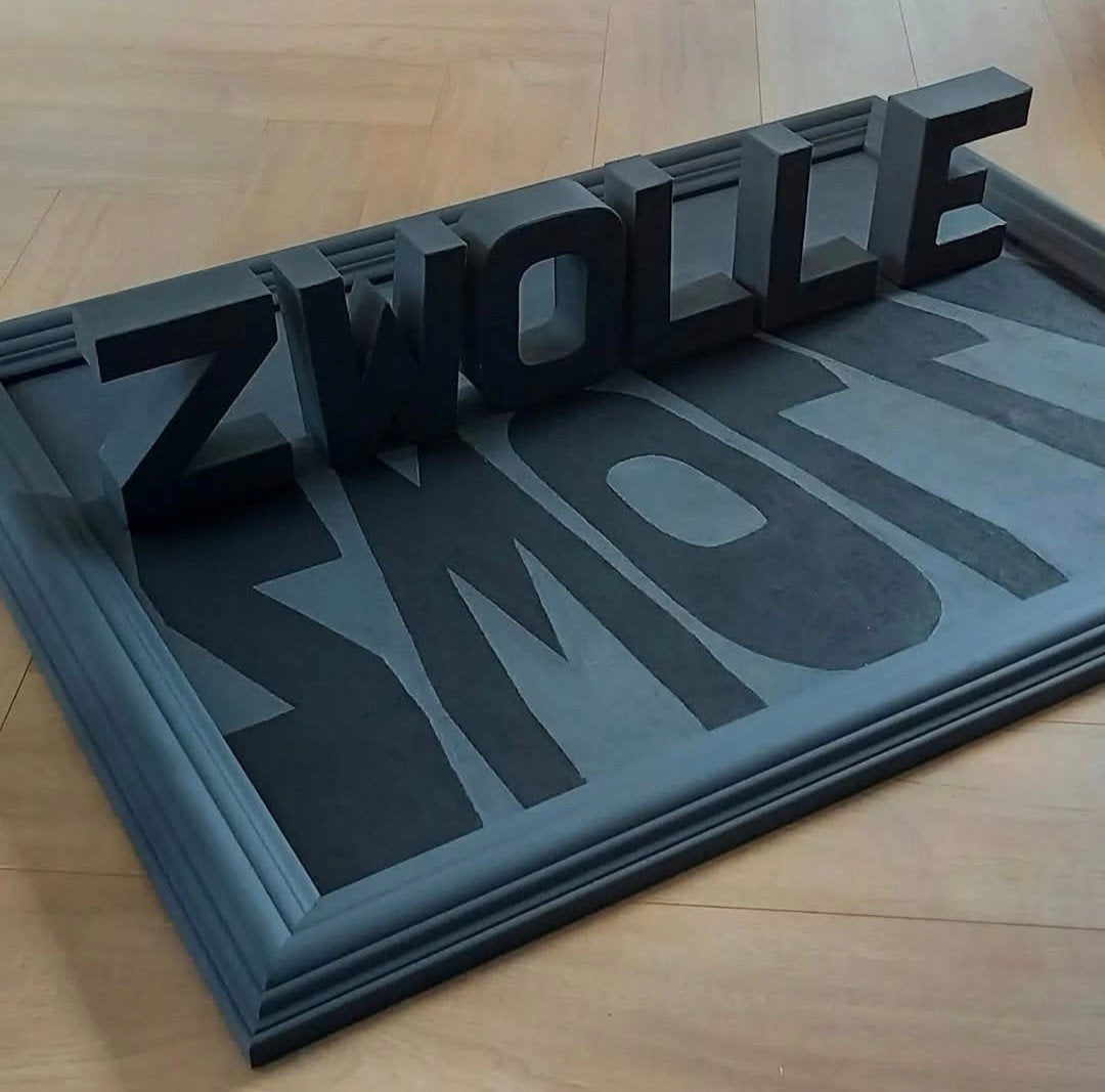 Uniek 3D ZWOLLE  kunstwerk, Ophalen of Verzenden, Nieuw