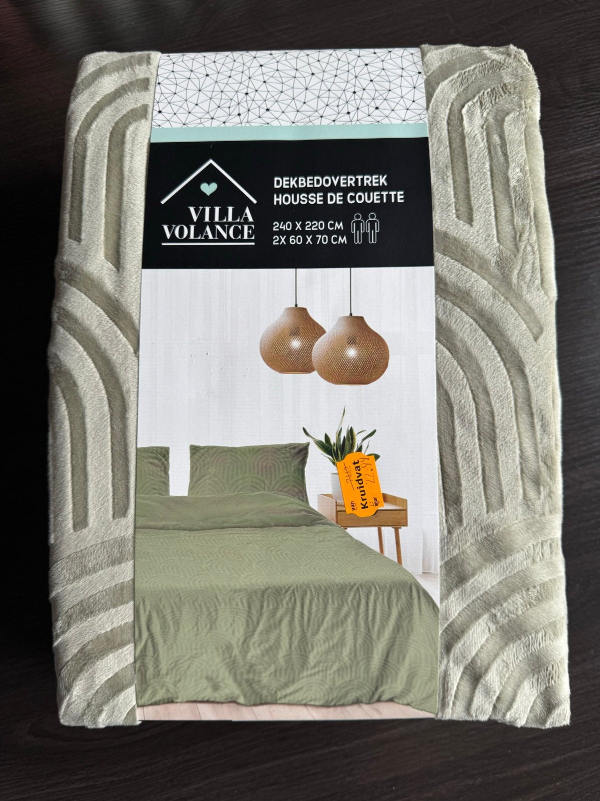 Villa Volance Dekbedovertrek 240x220 cm groen, Dekbedovertrek, Ophalen of Verzenden, Groen, Nieuw