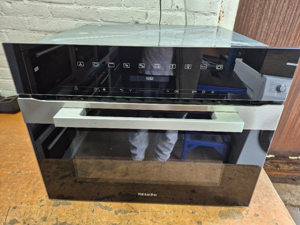 NIEUW MODEL MIELE H7240BM COMBI MAGNETRON/OVEN TE KOOP, Witgoed en Apparatuur, Magnetrons, Combimagnetron, Crisp, Gebruikt, 60 cm of meer