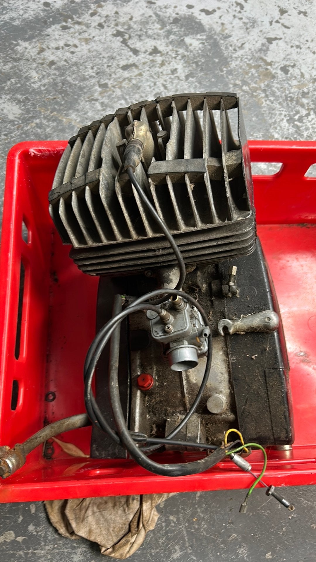 Zundapp motor, Ophalen, Gebruikt, Blok