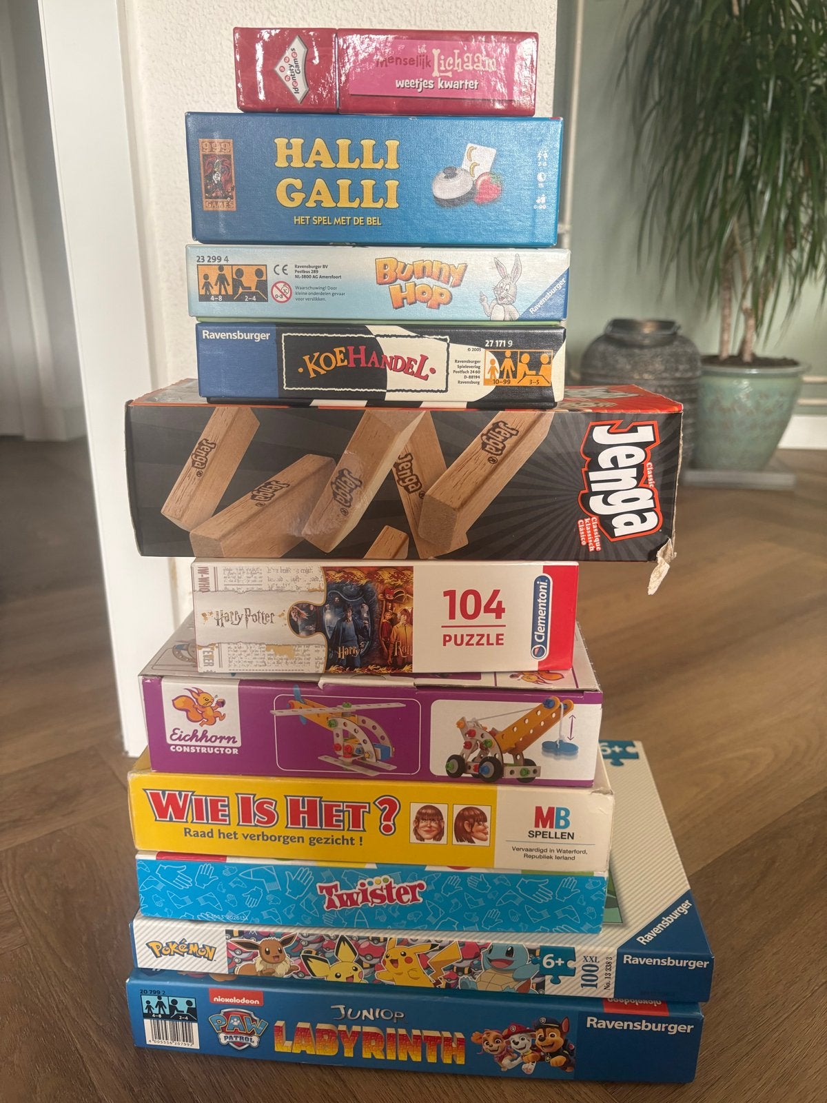 Grote collectie bordspellen en puzzels voor het hele gezin, Een of twee spelers, Ophalen, Gebruikt